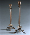 Picture of CA1198 Pair of Neo Pompeiian Candlesticks Stamped Barbedienne