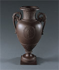 Picture of Neoclassical Brown Basalt Two-Handled Urn