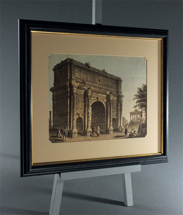 Picture of Grand Tour Aquatint of the Arch of Septus Severus after Piranasi