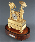 Picture of CA1050 French Empire Miniature Robinson Cruseo Clock with Music Box