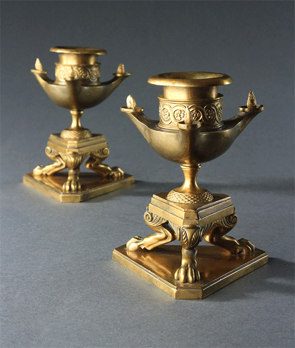 Picture of Rare Pair of Small English Regency Candlesticks