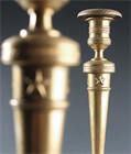 Picture of Early 19th C. Empire Candlesticks with Star Motif