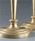 Picture of Early 19th C. Empire Candlesticks with Star Motif