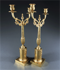 Picture of CA0946 Pair of Early 19th Century Swedish Empire Gilt Bronze Candelabra