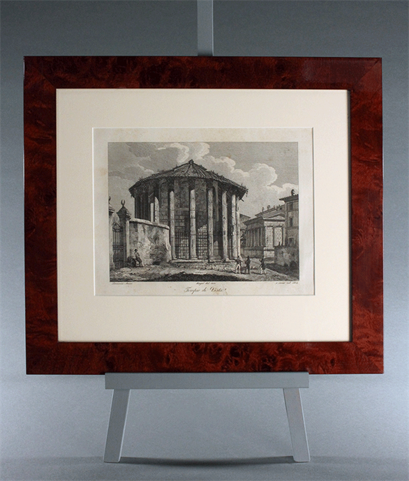 Picture of Early 19th Century Print of the Temple of Hercules (Vesta) in Rome