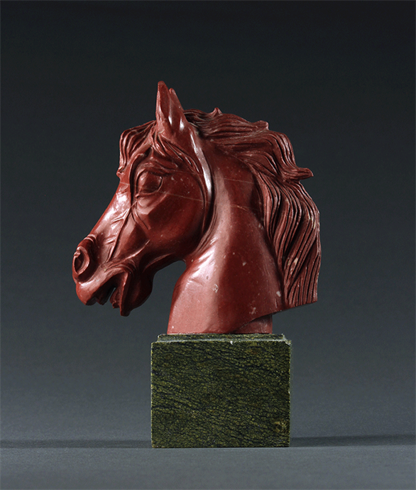 Picture of Grand Tour Marmo Rosso Horse Bust