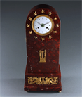 Picture of CA1143 French Empire Red Marble Borne Clock
