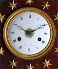 Picture of CA1143 French Empire Red Marble Borne Clock