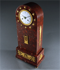 Picture of CA1143 French Empire Red Marble Borne Clock