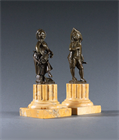 Picture of CA1121 19th century patinated bronze child street musicians