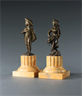 Picture of CA1121 19th century patinated bronze child street musicians