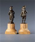 Picture of CA1121 19th century patinated bronze child street musicians