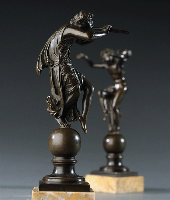 Picture of Grand Tour Bronze Pair of Dancing Bacchante