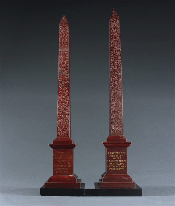 Picture of Grand Tour Marmo Rosso Lateran and Flaminio Obelisks