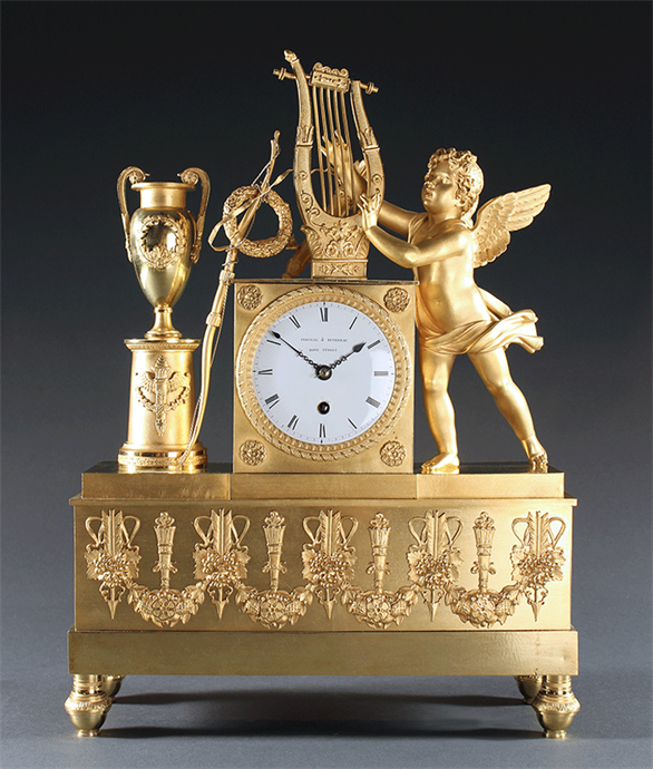 Picture of Rare English Regency Mantel Clock by Perigal & Duterrau