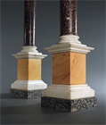 Picture of CA1063 Pair of Grand Tour Porphyry Specimen Marble Table Columns