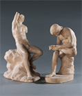 Picture of CA1080 Grand Tour Terracotta Models of Spinario and the Sleeping Faun from the Chiurazzi Foundry