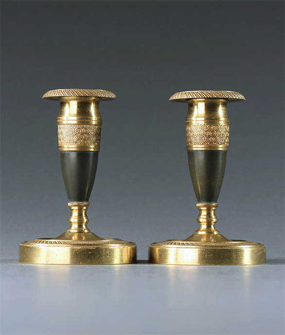 Picture of Small Pair of Empire Style Candlesticks