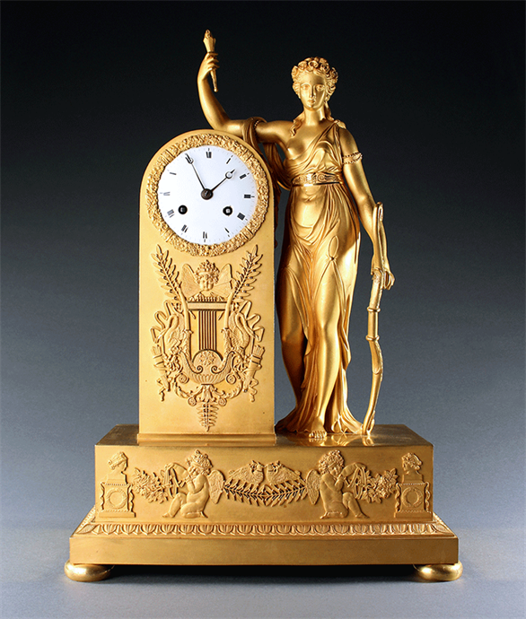 Picture of CA1045 Fine French Empire Diana Mantel Clock