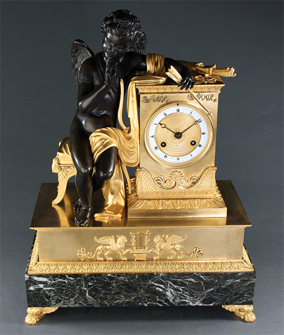 Picture of Important French Empire 'Garde à Vous' Mantel Clock