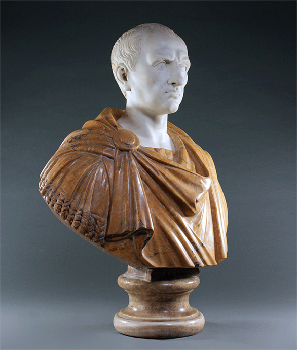 Picture of Grand Tour 18th C. Carrara and Siena Marble Bust  of Julius Caesar                                            