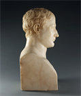 Picture of CA0981 Large Alabaster Bust of Napoleon after Chaudet