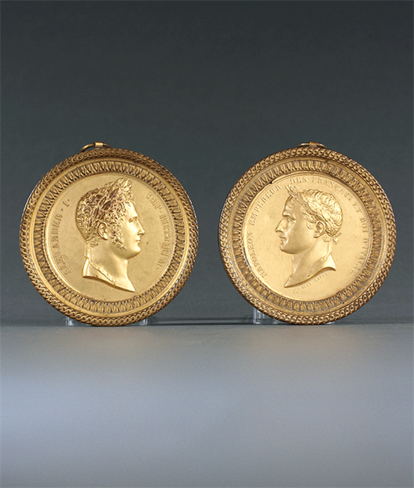 Picture of Rare Pair of Plaques of Napoleon and Alexander I of Russia by Galle