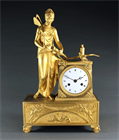 Picture of CA0967 French Empire Clock of Psyche loading Cupid's quiver