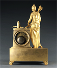 Picture of CA0967 French Empire Clock of Psyche loading Cupid's quiver