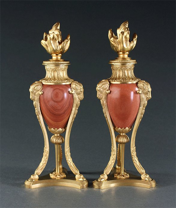 Picture of Pair of Louis XVI style cassolette candlesticks