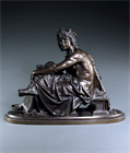 Picture of CA0413 Large Bronze of Virgil by Carrier-Belleuse