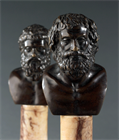 Picture of Grand Tour cabinet bronzes of Euripides and Sophocles