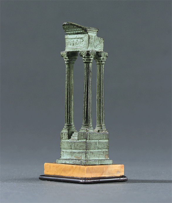Picture of Small Grand Tour Souvenir of the Temple of Vespasian in Patinated Verdi Gris Bronze 