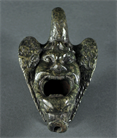 Picture of CA0948 Grand Tour Serpentine Marble Grotesque Mask Oil Lamp