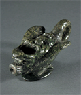 Picture of CA0948 Grand Tour Serpentine Marble Grotesque Mask Oil Lamp