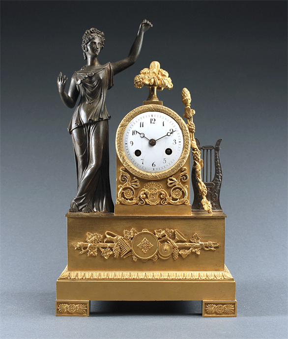 Picture of CA0915 French Empire Mantel Clock by Leroy