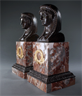 Picture of Rare Pair of French Empire 'Retour d'Egypte' Busts