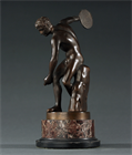 Picture of CA0916 Grand Tour Discobolus on Rosso Levanto marble base