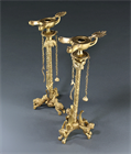 Picture of CA0918 Pair of gilded Grand Tour oil lamps, after the antique