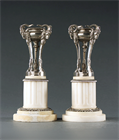 Picture of CA0927 French Athenienne Silver Gilt Candlesticks with Rams' Heads