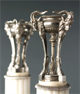 Picture of CA0927 French Athenienne Silver Gilt Candlesticks with Rams' Heads