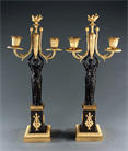 Picture of Fine Pair of French Empire Neoclassical Candelabra