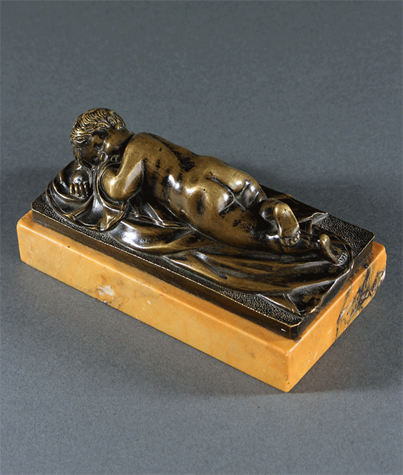 Picture of Sleeping Putti Paperweight in the manner of Duquesnoy