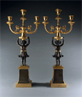 Picture of CA0879 Fine Pair of Early 19th Century French Empire Candelabra