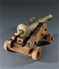 Picture of CA0872 Model of  Late 18th Century Bronze Naval Cannon Model