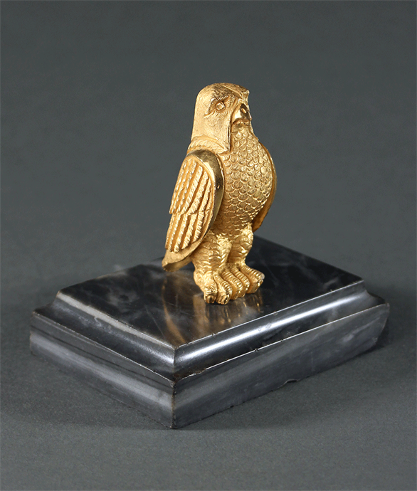 Picture of Retour d'Egypte Ormolu Horus Paperweight on Grey Marble