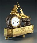 Picture of CA0850 Rare French Empire Source of the River Seine Mantel Clock