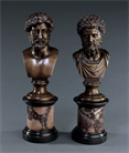 Picture of Grand Tour Pair of Bronzes of Hadrian and Marcus Aurelius