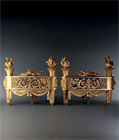 Picture of CA0819 Large Gilt Bronze Louis XVI Style Chenets