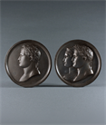 Picture of CA0818 Pair 19th Century Plaques of Napoleon and Josephine